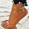 Vintage Handmade Shell Beads Sea Turtle Anklets For Women Girl New Multi Layer Anklet Leg Chain Bracelet Bohemian Summer Jewelry