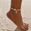 Vintage Handmade Shell Beads Sea Turtle Anklets For Women Girl New Multi Layer Anklet Leg Chain Bracelet Bohemian Summer Jewelry