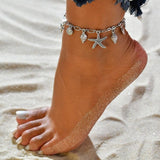 Vintage Handmade Shell Beads Sea Turtle Anklets For Women Girl New Multi Layer Anklet Leg Chain Bracelet Bohemian Summer Jewelry